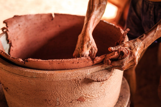 Pots & Pottery—Traditional Pot Painting of India From Longpi Pottery-Blue Pottery