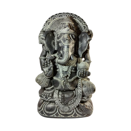 Black Stone Ganesh Murti