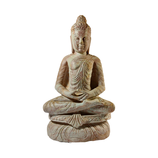 Serene Stone Buddha Statue