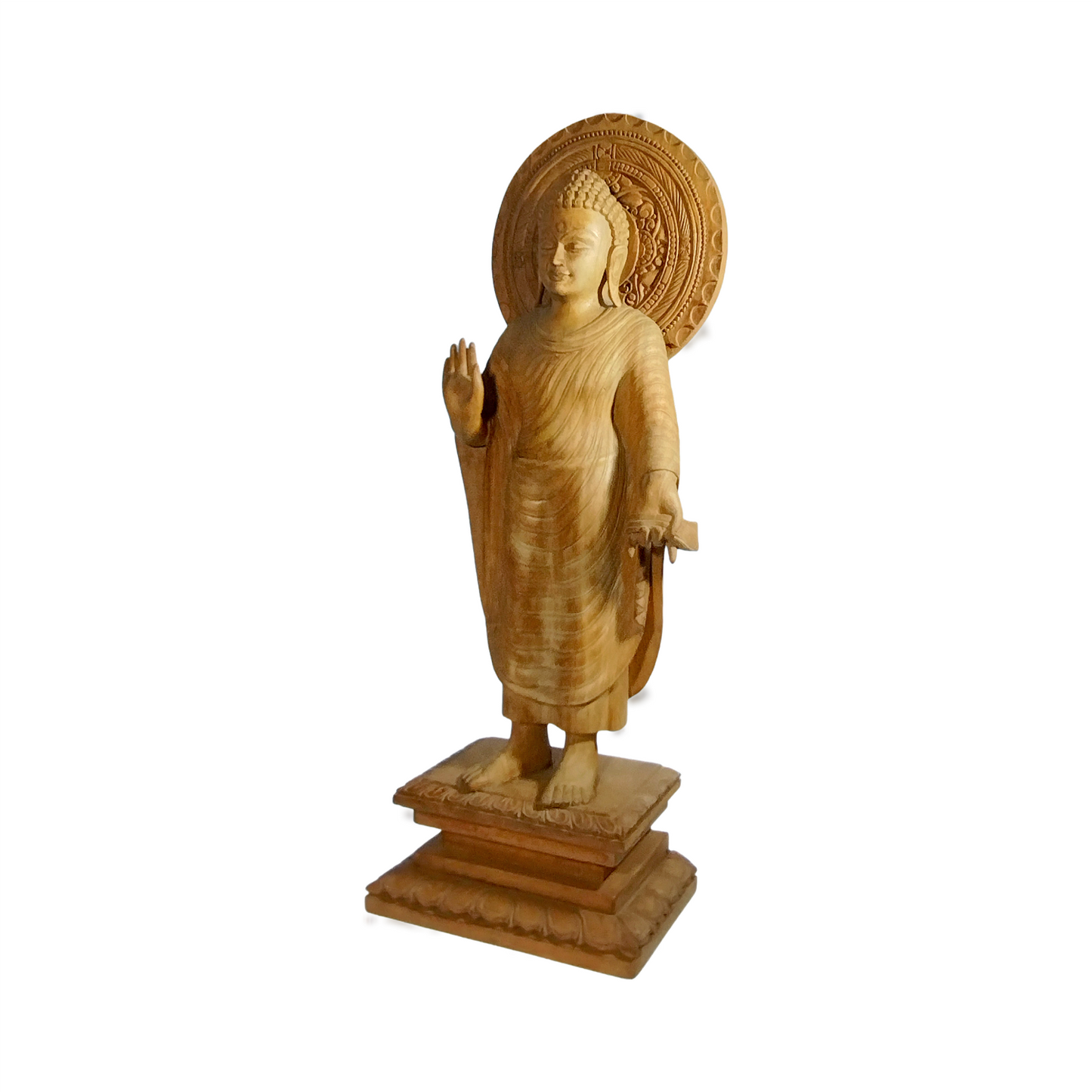 Wooden-Buddha Head Statue